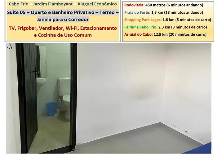 Cabo Frio - Suites - Jardim Flamboyant - Aluguel Economico