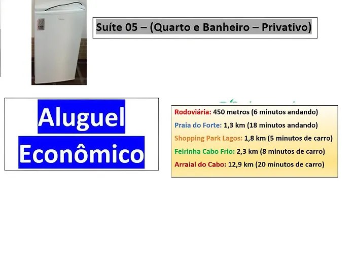 Cabo Frio - Suites - Jardim Flamboyant - Aluguel Economico